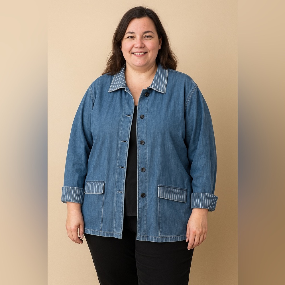 EUC CJ Banks Blue Jean Jacket